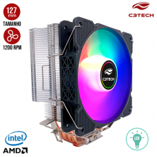 Cooler Fan para Processador LED FC-L110M C3 Tech - Preto
